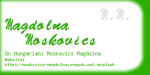 magdolna moskovics business card